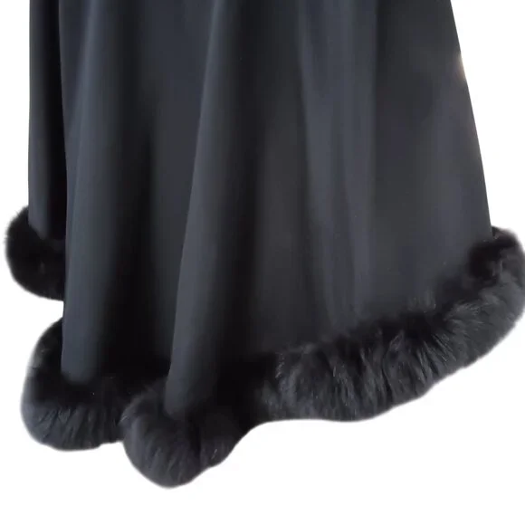 Sofia Cashmere Lined Cape/Coat with Finland Fox Fur NWT - Picture 4 of 8